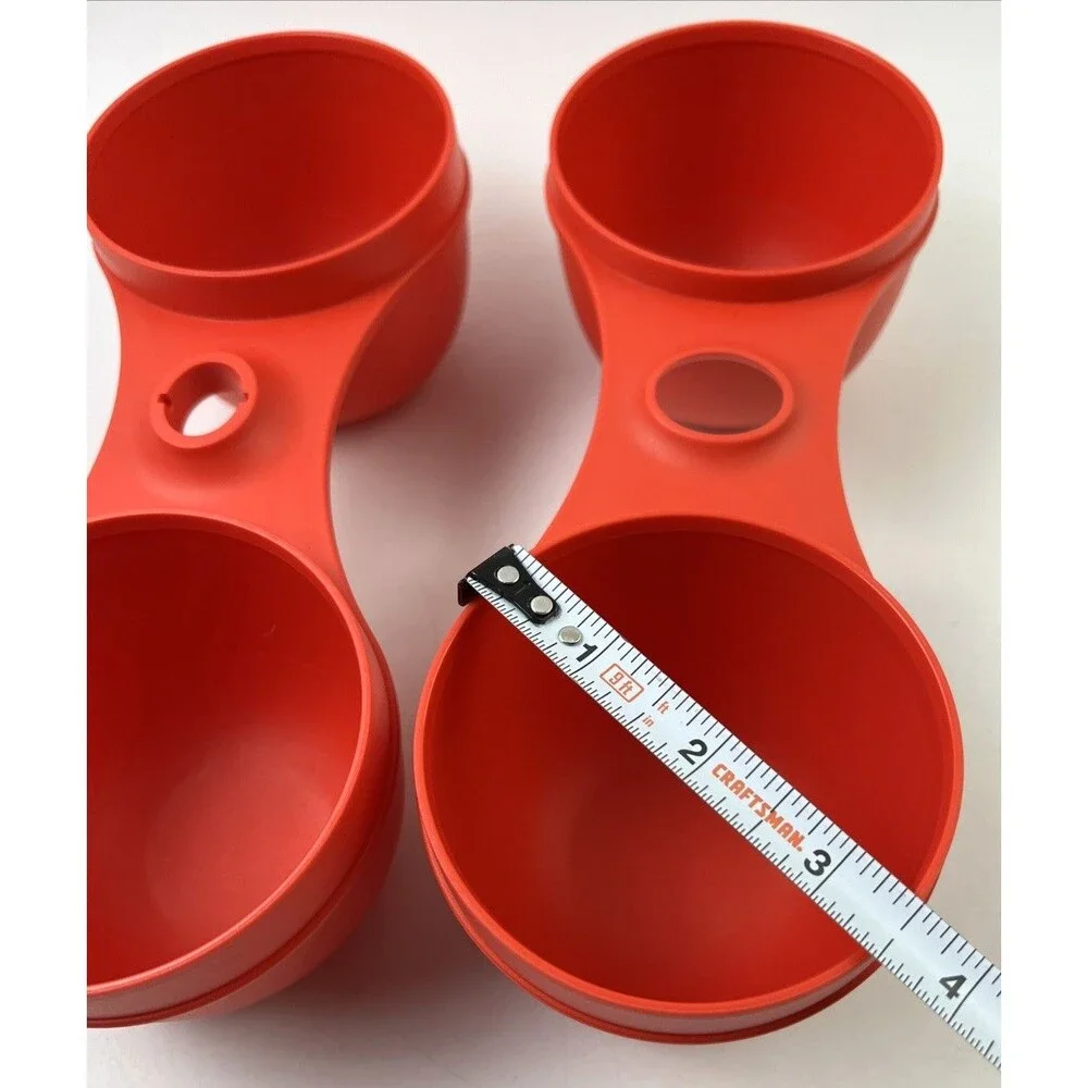 Tupperware Blossom Table Condiment Server Red With White Lids - Complete
